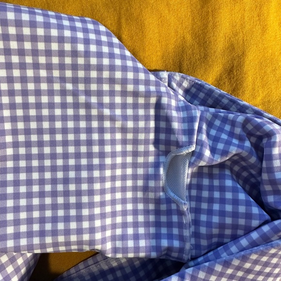 Checkered, one shoulder athletic purple top! - Picture 4 of 4